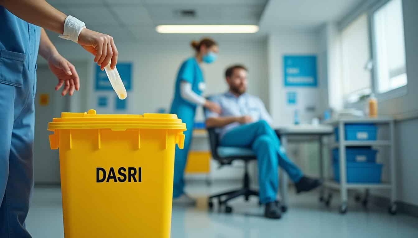 Illustration: Comprendre le rôle essentiel du conteneur de DASRI dans la gestion des déchets médicaux